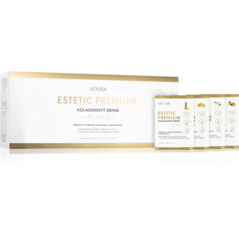 Venira Estetic Premium Kolagenový drink mix 4 příchutí 40 sáčků koupíte na Notino.cz