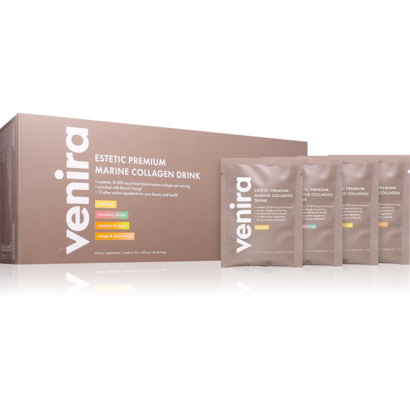 Venira Estetic Premium Kolagenový drink mořský kolagen pro krásné vlasy a pokožku 40x12 g