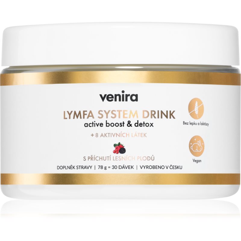 Venira Lymfa System Drink Active Boost & Detox doplněk stravy podporující správnou činnost lymfatického systému příchuť Forest Fruit 78 g