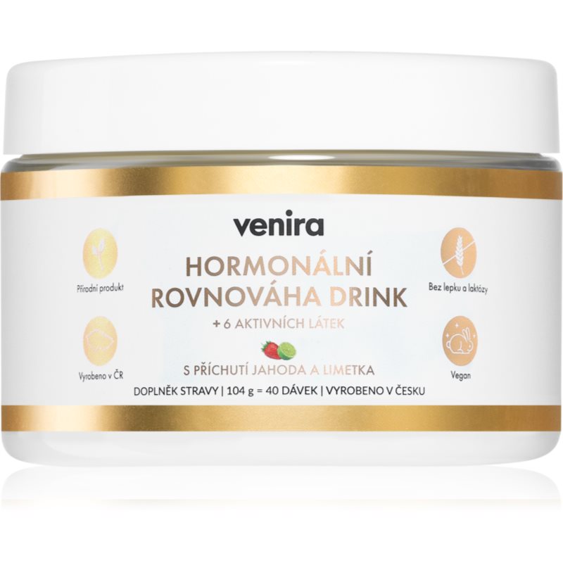 Venira Hormonální rovnováha Drink prášek pro podporu správné hormonální činnosti příchuť Strawberry-Lime 104 g