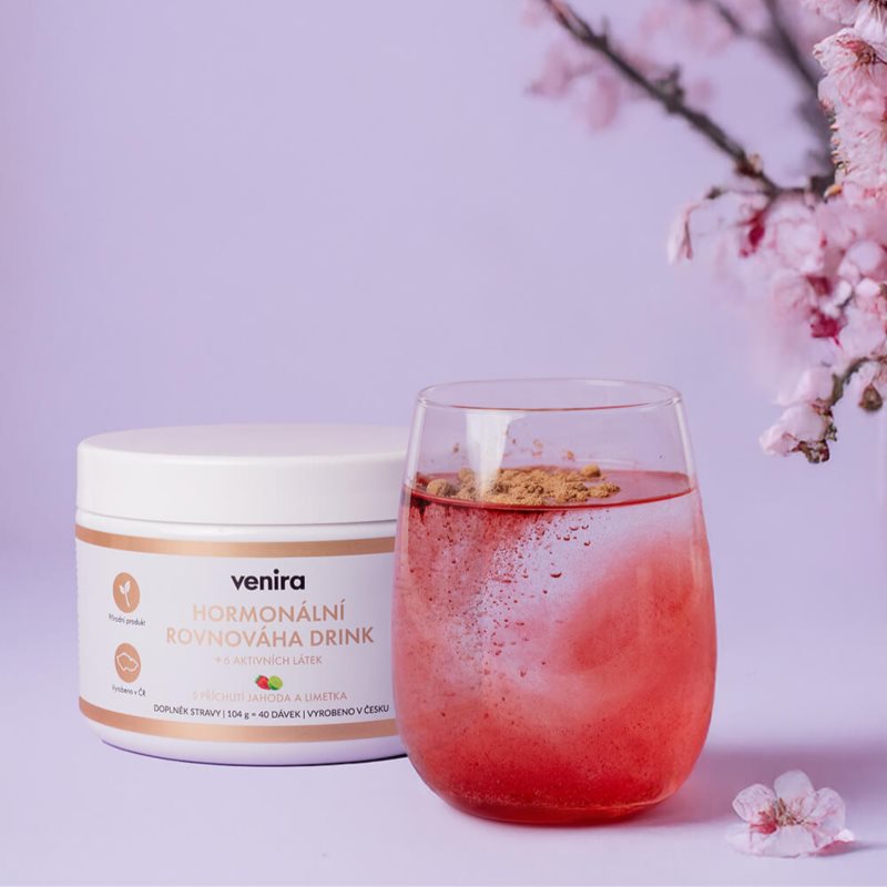 Venira Hormonální rovnováha Drink prášek pro podporu správné hormonální činnosti příchuť Strawberry-Lime 104 g (obrázek 3)