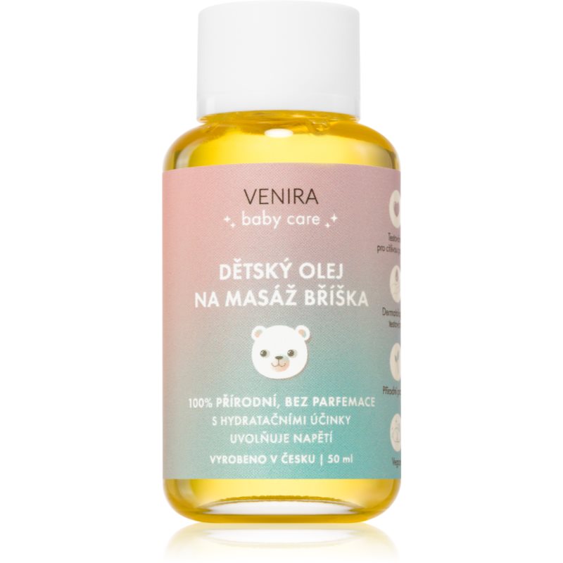 Venira Baby oil for belly massage Massageolja för barn 50 ml unisex