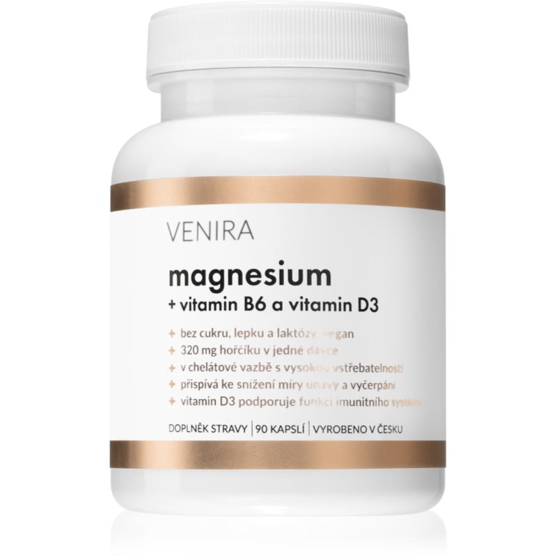 Venira Magnesium + vitamin B6 a vitamin D3 90 kapslí koupíte na Notino.cz