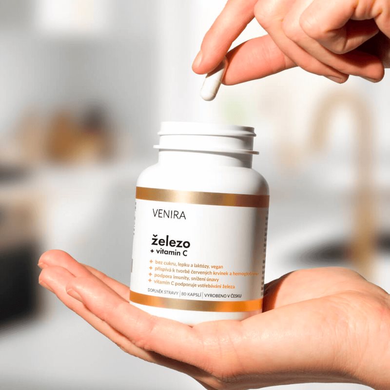 Venira Železo + vitamin C kapsle pro podporu krvetvorby 80 cps (obrázek 3)