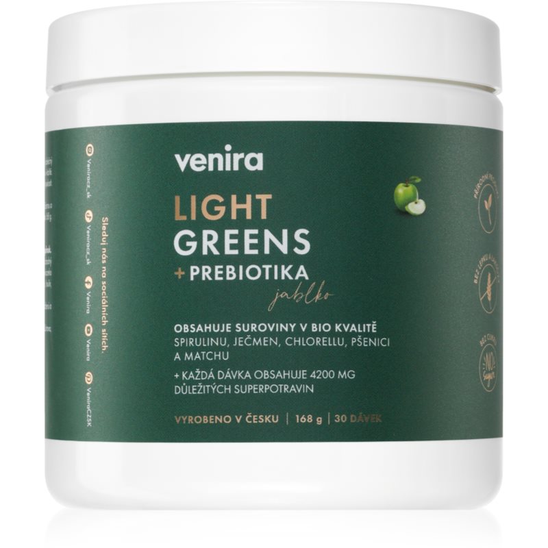 Venira Light Greens + prebiotika prášek na přípravu nápoje pro detoxikaci příchuť Green Apple 168 g koupíte na Notino.cz