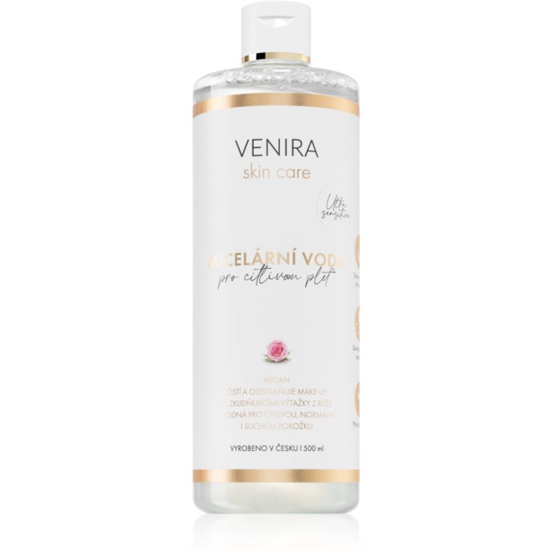 Venira Skin Care Micelar Water очищуюча міцелярна вода для зняття макіяжу для чутливої шкіри 500 мл