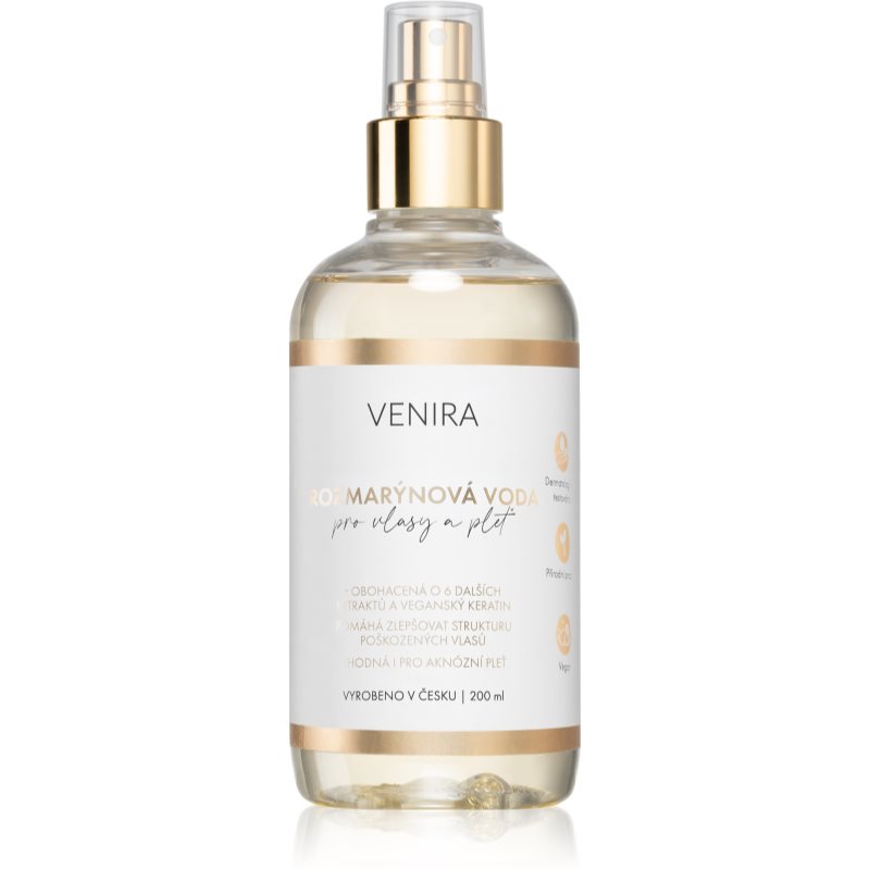 Venira Rosemary Water незмиваючий догляд для обличчя, тіла та волосся 200 мл