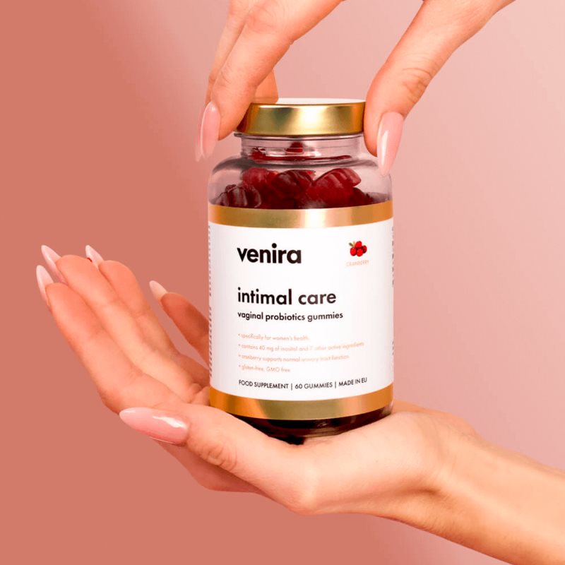 Venira Intimal Care žvýkací medvídci s probiotiky příchuť Cranberry 60 ks (obrázek 3)