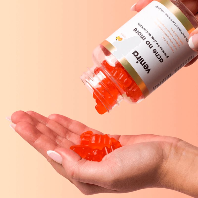 Venira Acne No More žvýkací medvídci pro krásnou pleť příchuť Citrus 60 ks (obrázek 3)