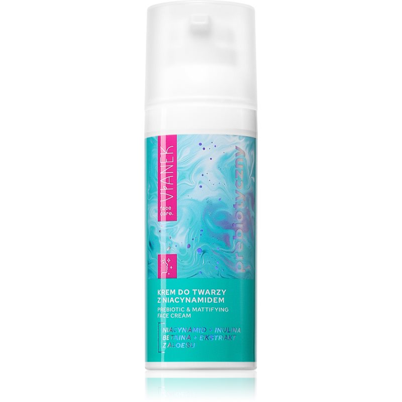 Vianek Prebiotic Mattifying gyengéd mattító arckrém prebiotikumokkal kombinált bőrre 50 ml akciós termékkép 1