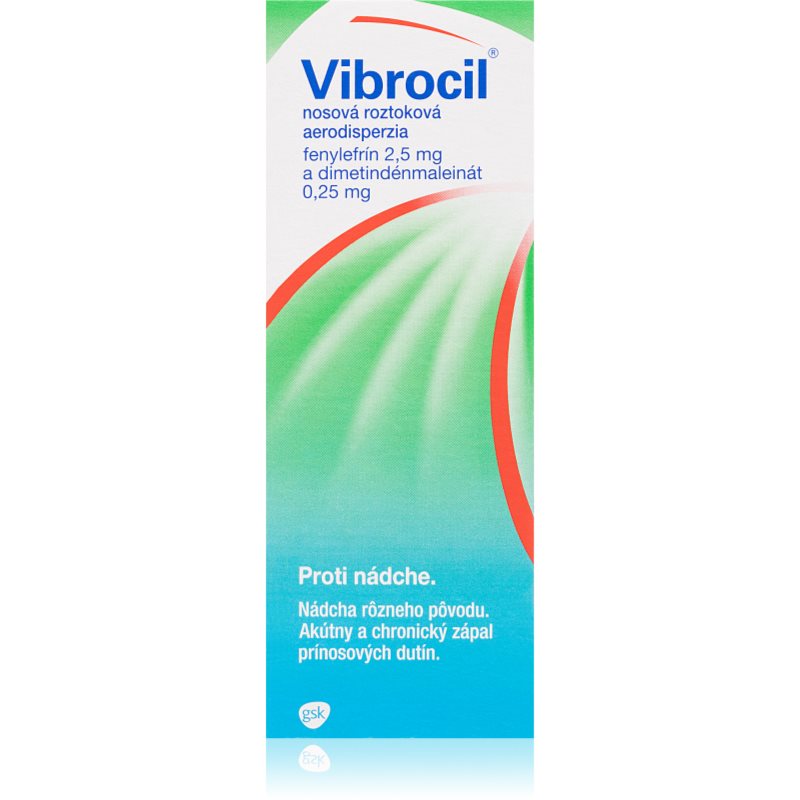 Vibrocil Vibrocil 2,5 mg/ml+0,25 mg/ml nosný sprej, roztok na liečbu akútnej a chronickej nádchy 15 ml