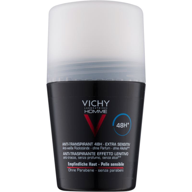 Vichy Homme Deodorant antiperspirant roll-on bez parfumácie 48h 50 ml