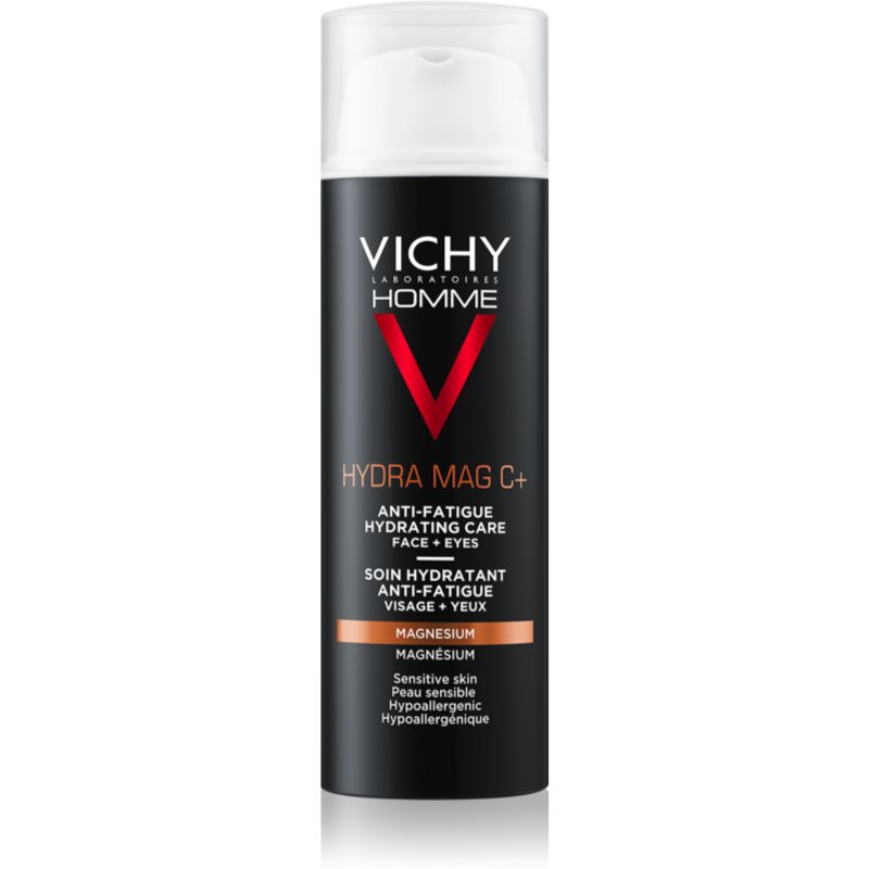 Vichy Homme Hydra-Mag C ενυδατική φροντίδα κατά τα σημάδια της κούρασης για πρόσωπο και γύρω περιοχή των ματιών 50 ml φωτογραφία