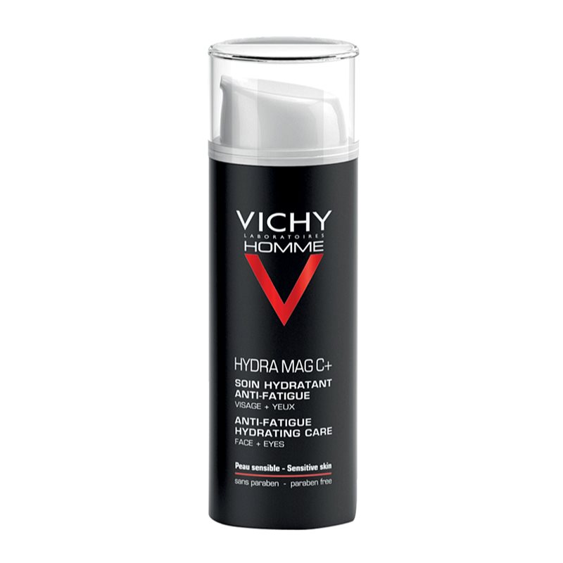 

Vichy Homme Hydra-Mag C зволожуючий догляд проти ознак втоми для обличчя та шкіри навколо очей