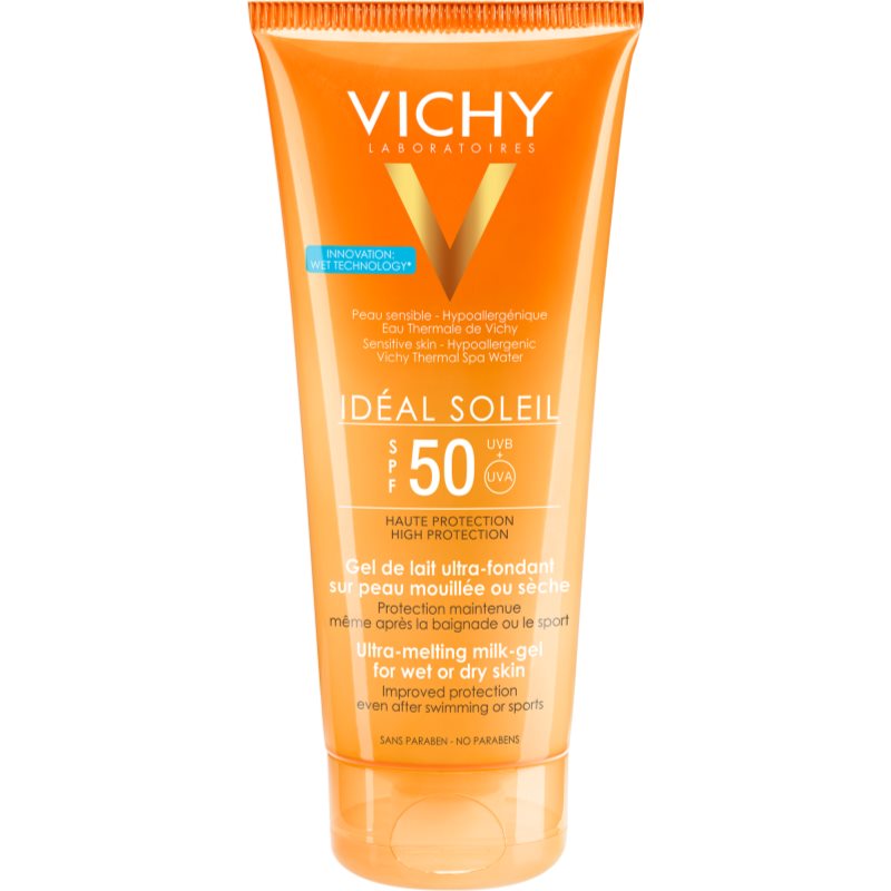 

Vichy Idéal Soleil молочний гель для зволоженої або сухої шкіри SPF 50