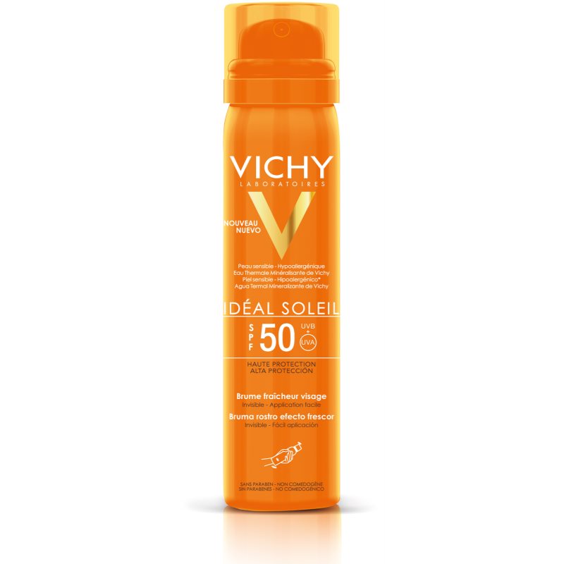 Vichy Capital Soleil gaivinamasis apsaugos nuo saulės veido purškiklis SPF 50 75 ml