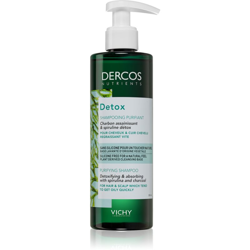 Vichy Dercos Detox Cleansing Detoxifying Shampoo For Rapidly Oily Hair 250 Ml