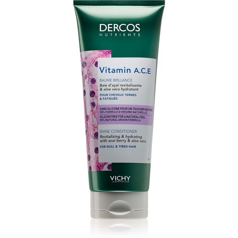 Vichy Dercos Vitamin A.C.E відновлюючий кондиціонер для надання блиску тьмяному волоссю 200 мл