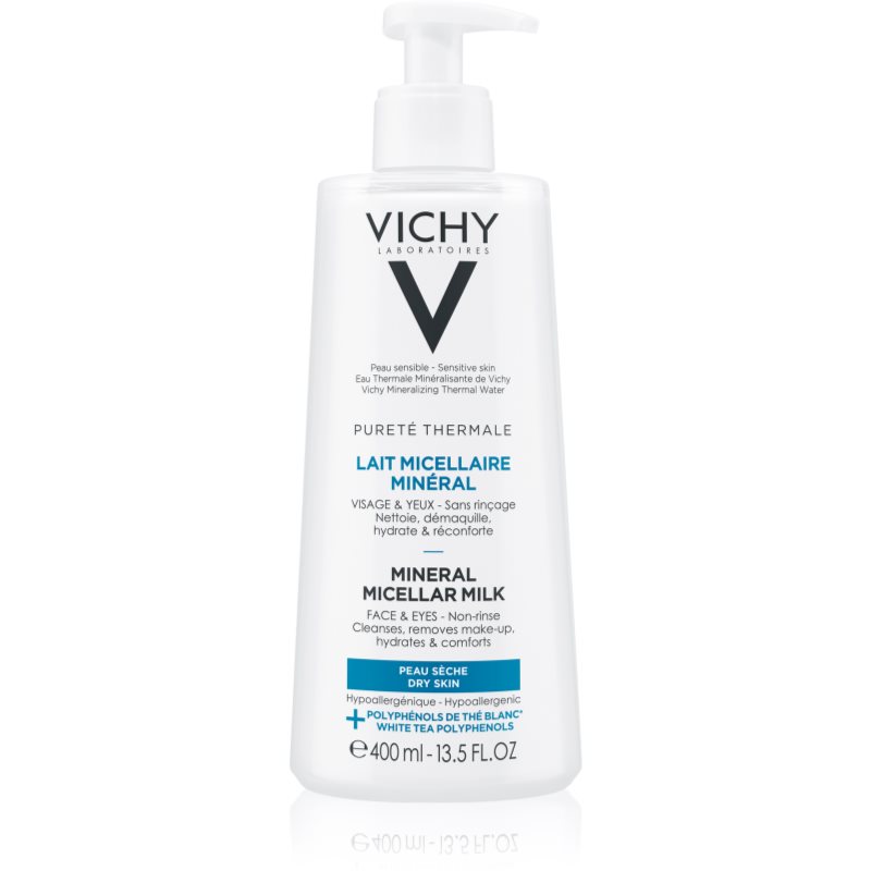 Vichy Pureté Thermale мінеральне міцелярне молочко для сухої шкіри 400 мл