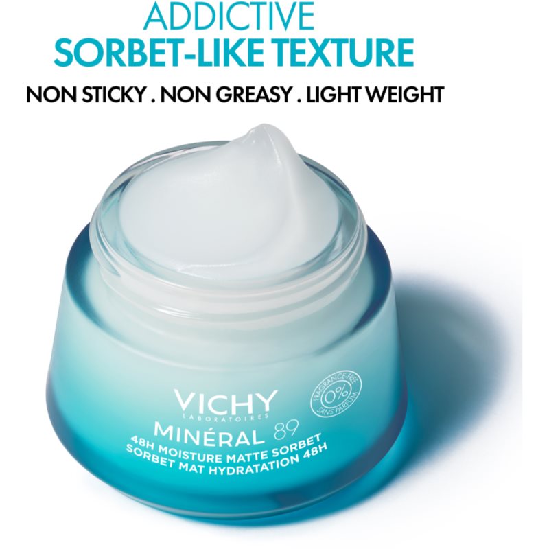 Vichy Minéral 89 Moisture Matte Sorbet sorbet krema za mješovitu i masnu kožu bez mirisa 50 ml