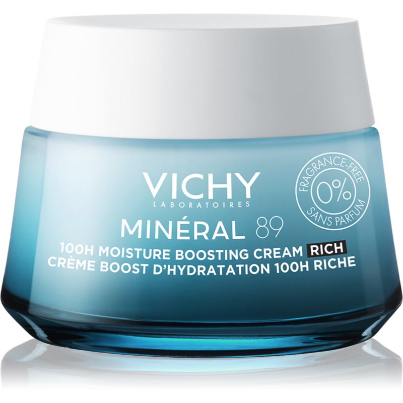 Vichy Minéral 89 bogata vlažilna krema brez dišav 50 ml