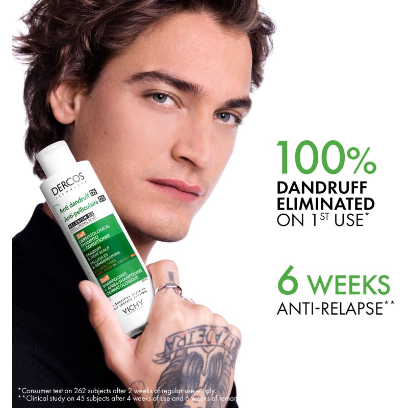 Vichy Dercos Anti-Dandruff šampon i regenerator 2 u 1 protiv peruti 200 ml