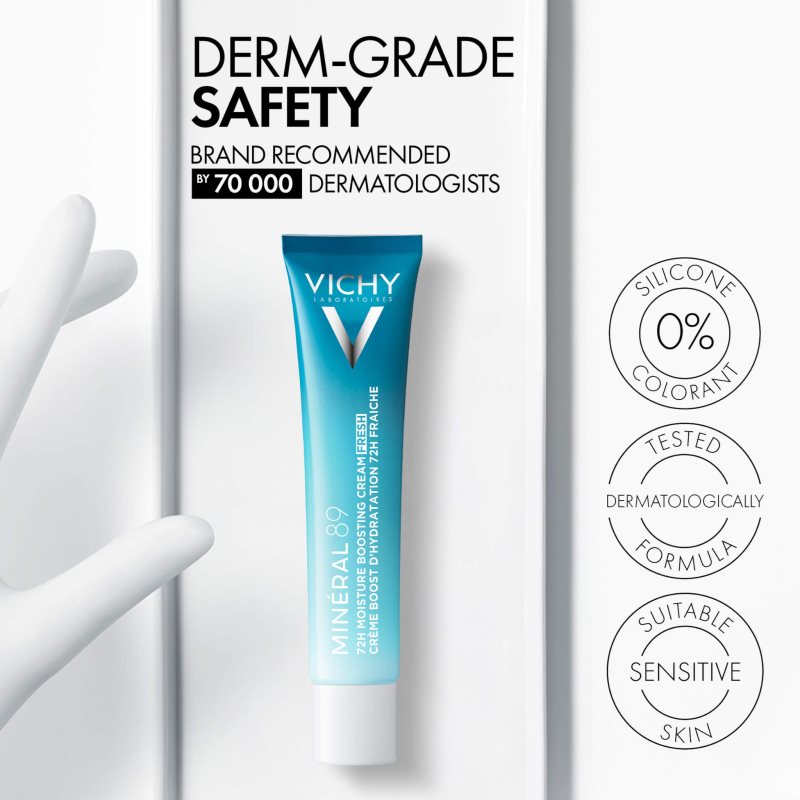 Vichy Minéral 89 72H Moisture Boosting Cream Fresh hydratační krém na obličej s kyselinou hyaluronovou 40 ml (obrázek 7)