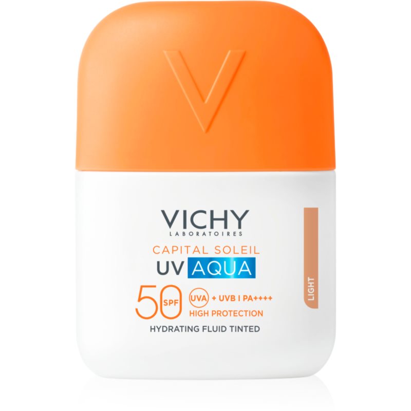 Vichy Capital Soleil UV Aqua ochranný tónovaný fluid na obličej s hydratačním účinkem SPF 50 50 ml