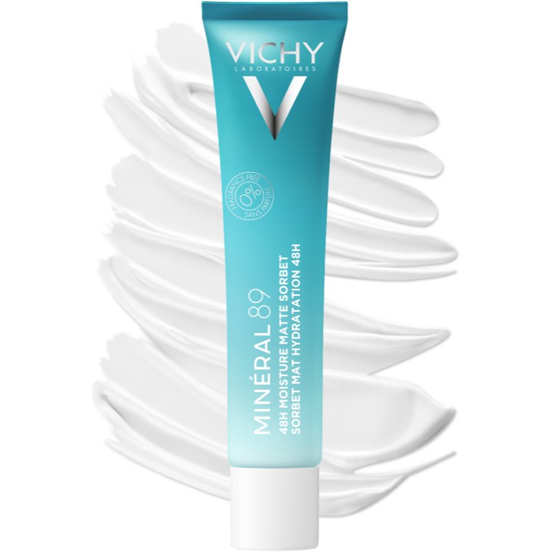  Vichy Minéral 89 48h Moisture Matte Sorbet Moisturising Facial Cream For Oily And Combination Skin 40 Ml 