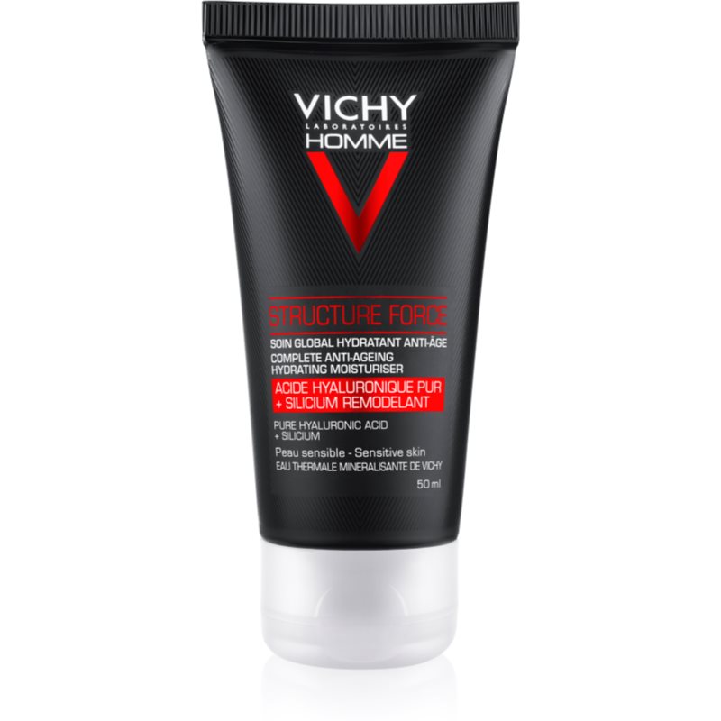 

Vichy Homme Structure Force зміцнюючий крем проти зморшок з гіалуроновою кислотою