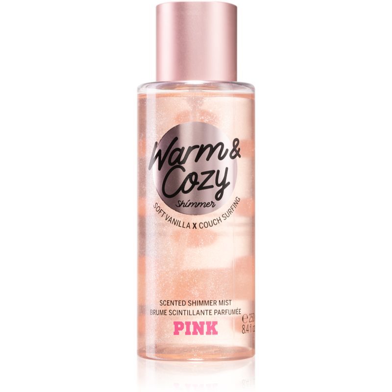 

Victoria's Secret PINK Warm & Cozy Shimmer парфумований спрей для тіла з блискітками для жінок