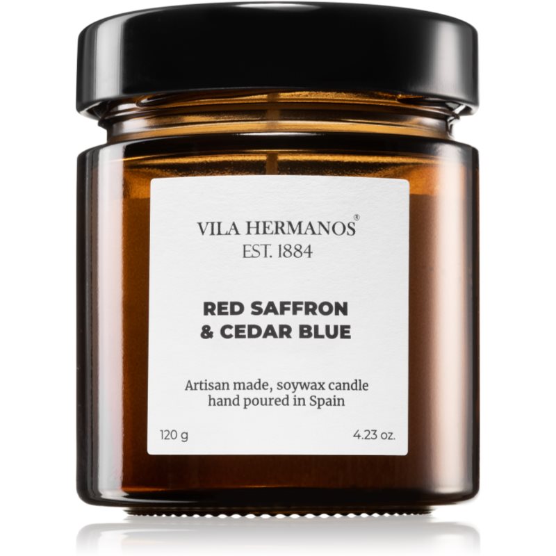 Vila Hermanos Apothecary Red Saffron & Cedar Blue scented candle 120 g
