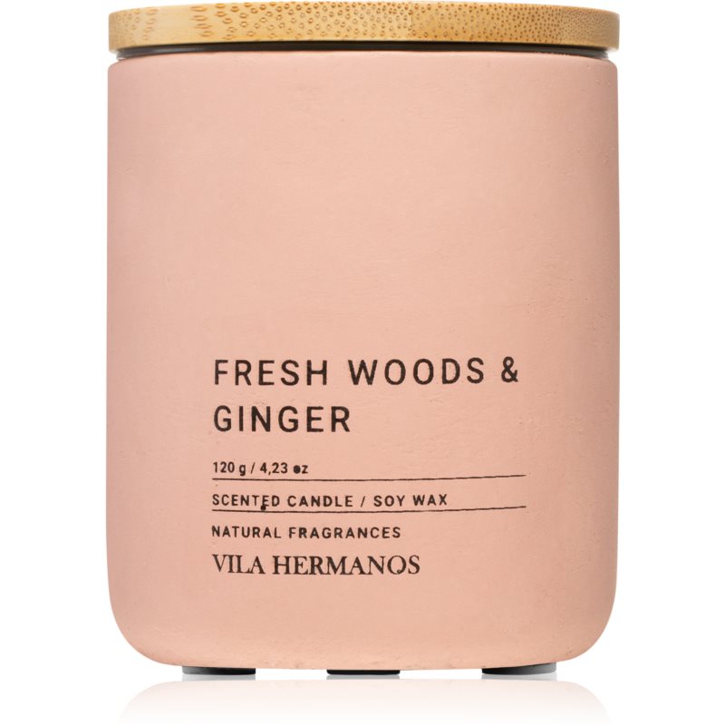 Vila Hermanos Concrete Fresh Wood & Ginger Scented Candle 120 G