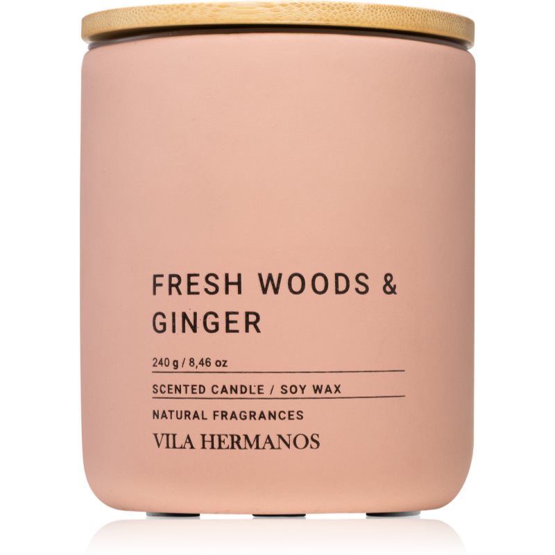 Vila Hermanos Concrete Fresh Wood & Ginger scented candle 240 g
