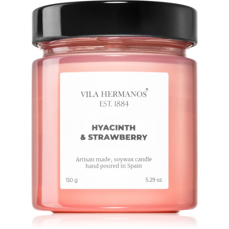 Vila Hermanos Apothecary Rose Hyacinth & Strawberry Scented Candle 150 G
