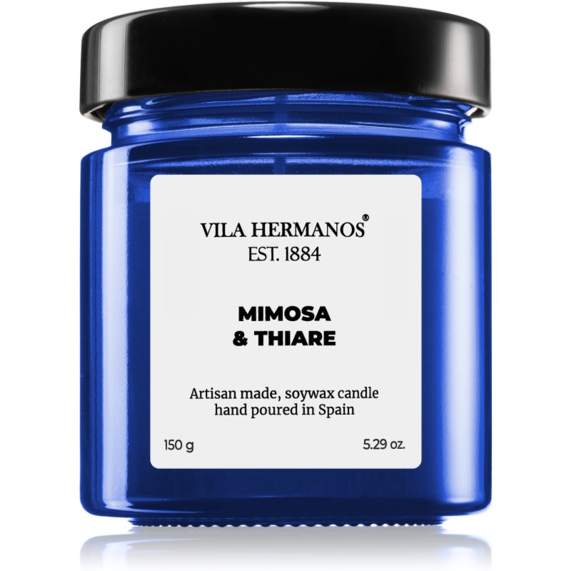 Vila Hermanos Apothecary Cobalt Blue Mimosa & Thiare Scented Candle 150 G