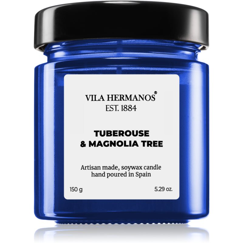 Vila Hermanos Apothecary Cobalt Blue Tuberose & Magnolia Tree Scented Candle 150 G