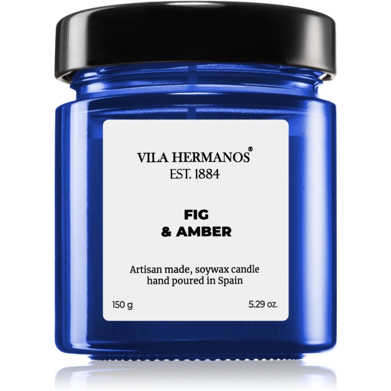 Vila Hermanos Apothecary Cobalt Blue Fig & Amber Aроматична свічка 150 гр
