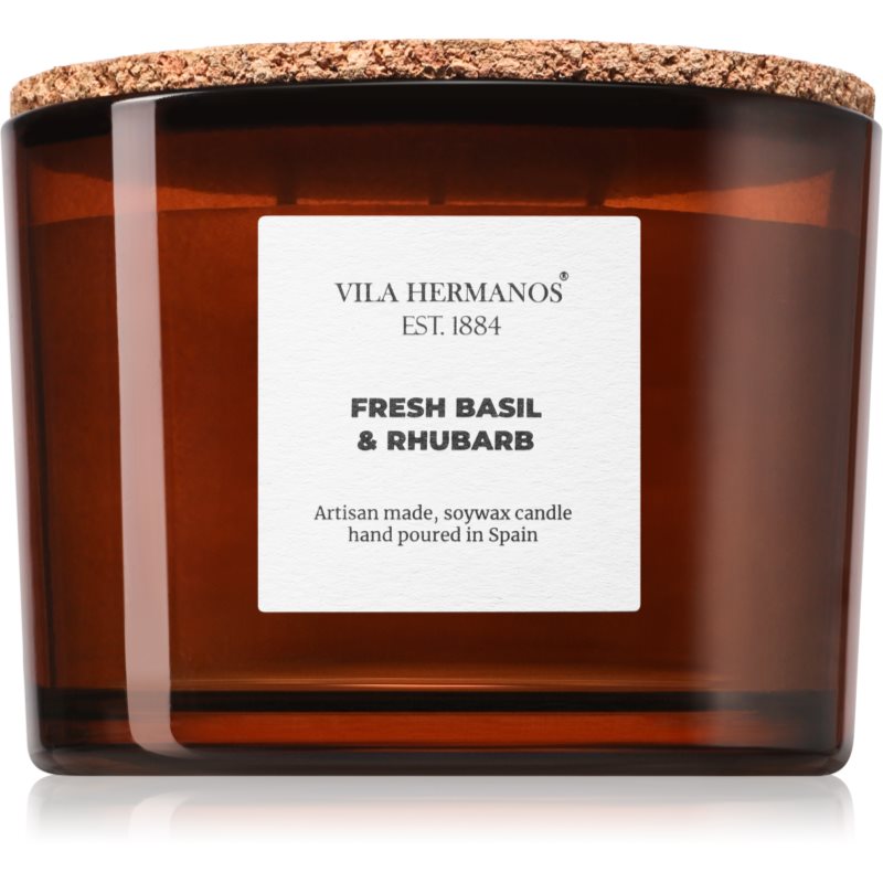 Vila Hermanos Apothecary Fresh Basil & Rhubarb illatgyertya 350 g akciós termékkép 1