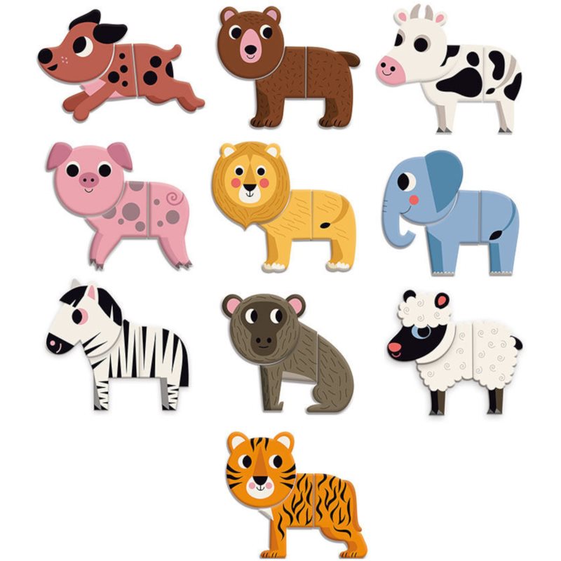 Vilac Funny Animal Magnets Magnete aus Holz 2y+ 30 St.