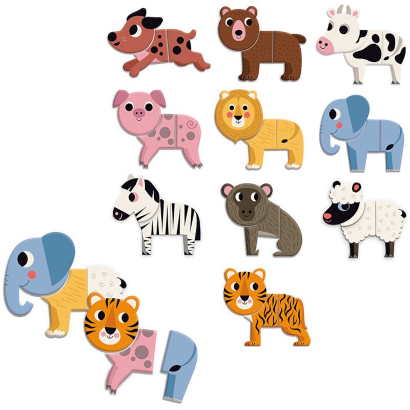 Vilac Funny Animal Magnets магнити от дърво 2y+ 30 бр.