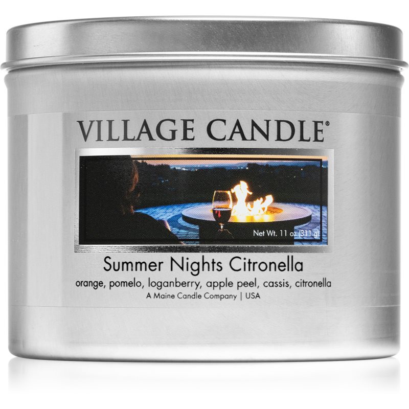 Village Candle Summer Nights Citronella dišeča sveča  v pločevinki 311 g