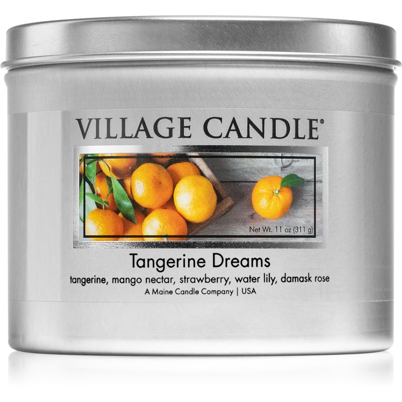 Village Candle Village Candle Tangerine Dreams αρωματικό κερί σε μεταλλικό βάζο 311 γρ