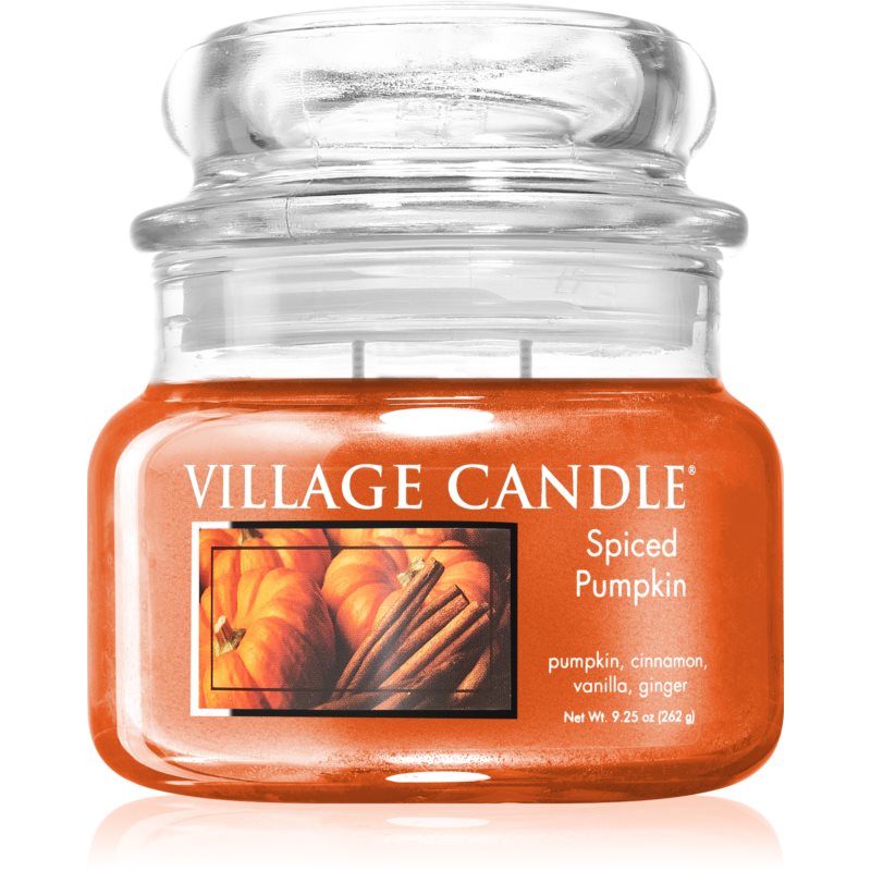 Village Candle Spiced Pumpkin scented candle (Glass Lid) 262 g
