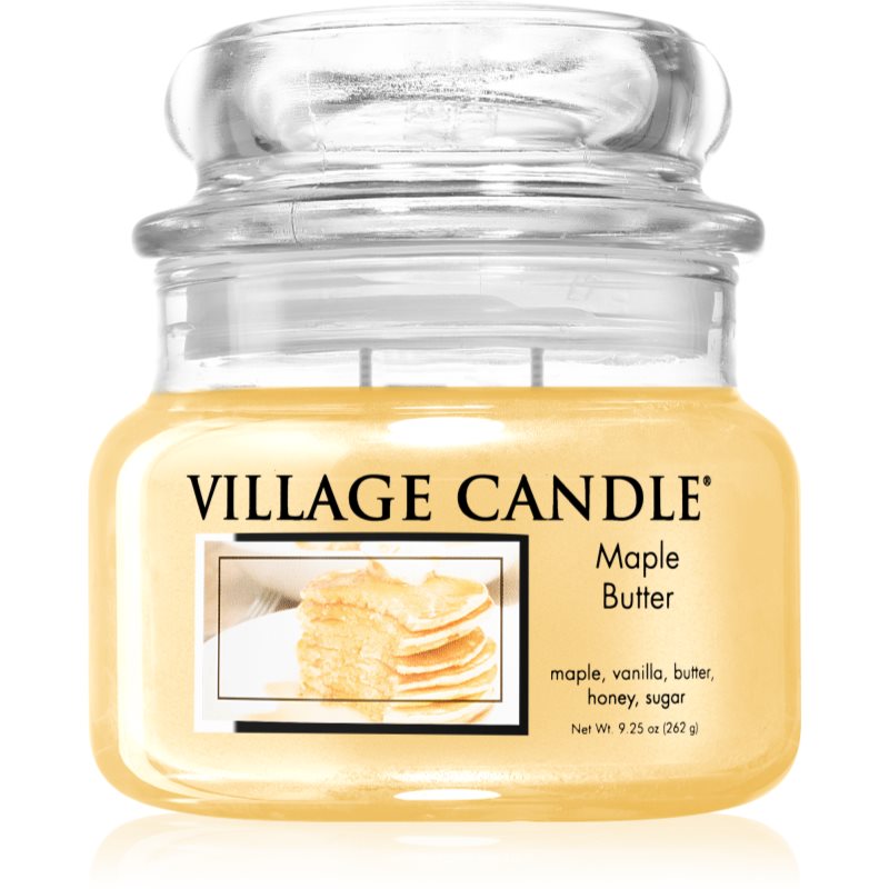 Village Candle Maple Butter dišeča sveča  (Glass Lid) 262 g
