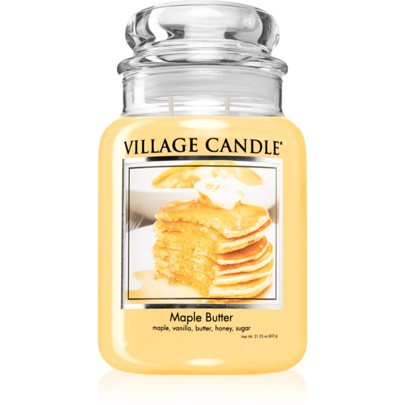 Village Candle Maple Butter mirisna svijeća (Glass Lid) 602 g