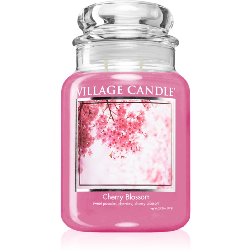 Village Candle Cherry Blossom kvapioji žvakė (Glass Lid) 602 g