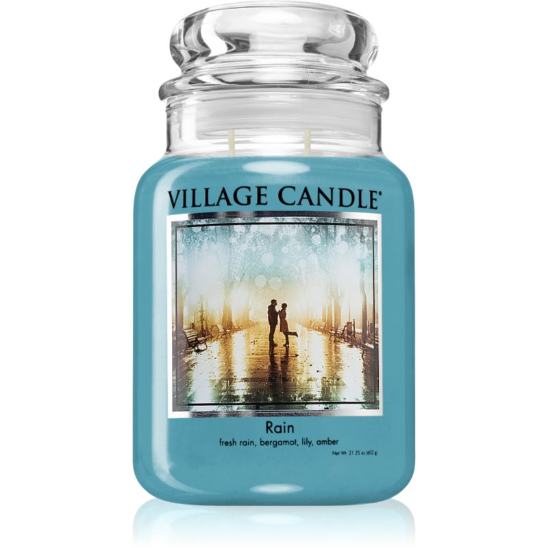 Village Candle Rain vonná sviečka (Glass Lid) 602 g