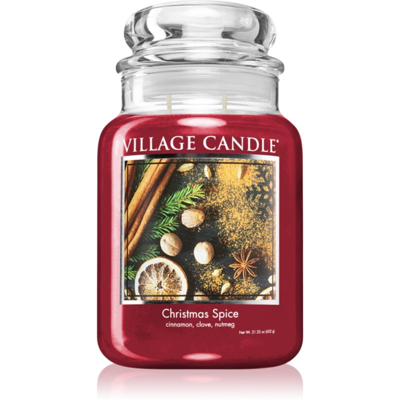 Village Candle Christmas Spice kvapioji žvakė (Glass Lid) 602 g