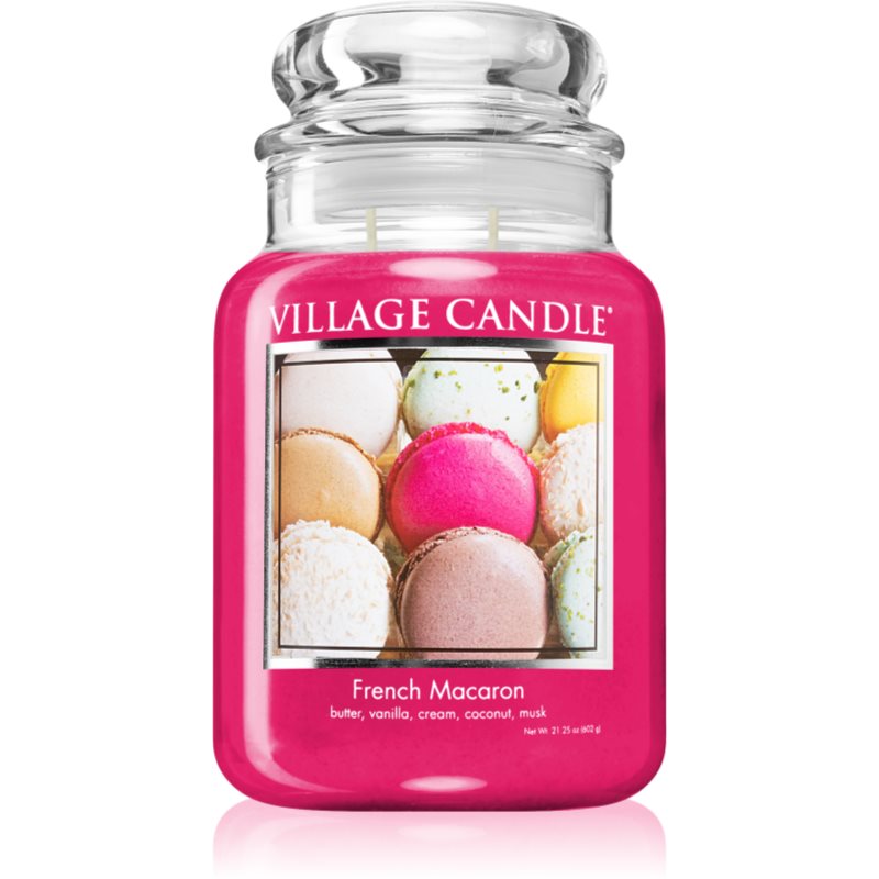 Village Candle French Macaroon Aроматична свічка (Glass Lid) 602 гр